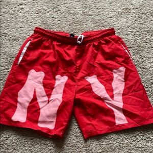 Red NY Men's Shorts